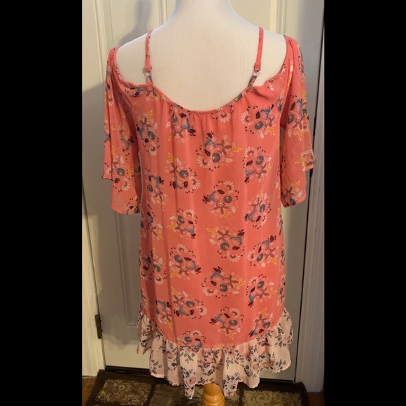 ❤️ AUW Open Shoulder Dress fully lined Size Medium So Cute! - Picture 4 of 4